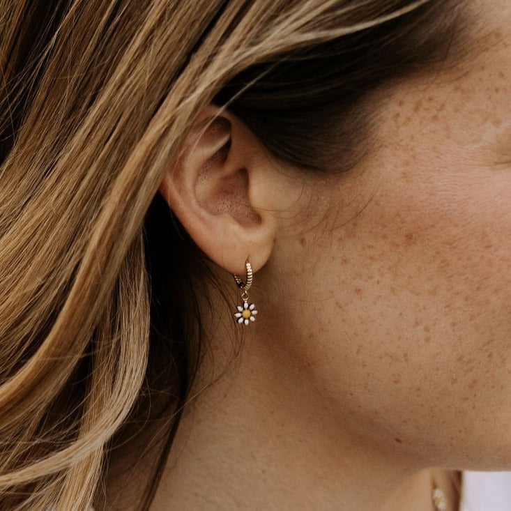 Carolina Daisy Hoops-AURA REGALIA 