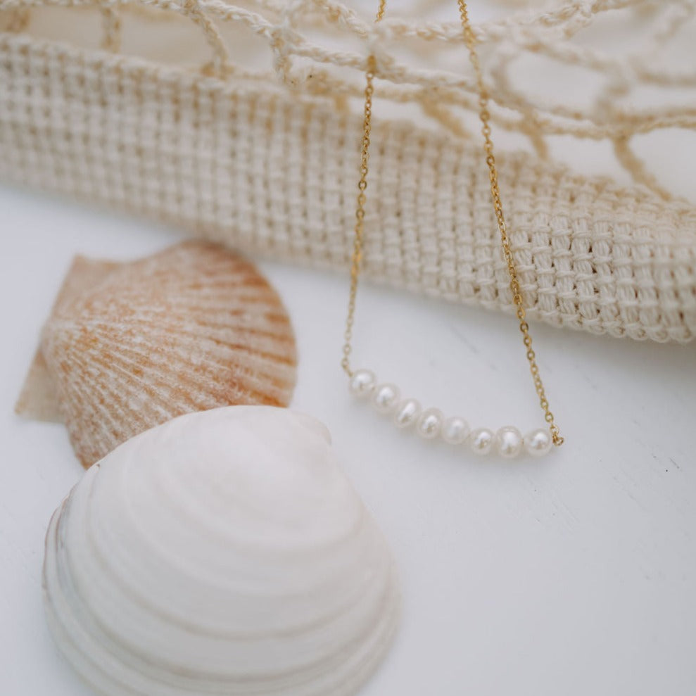 Oceanside Pearl Necklace-AURA REGALIA 