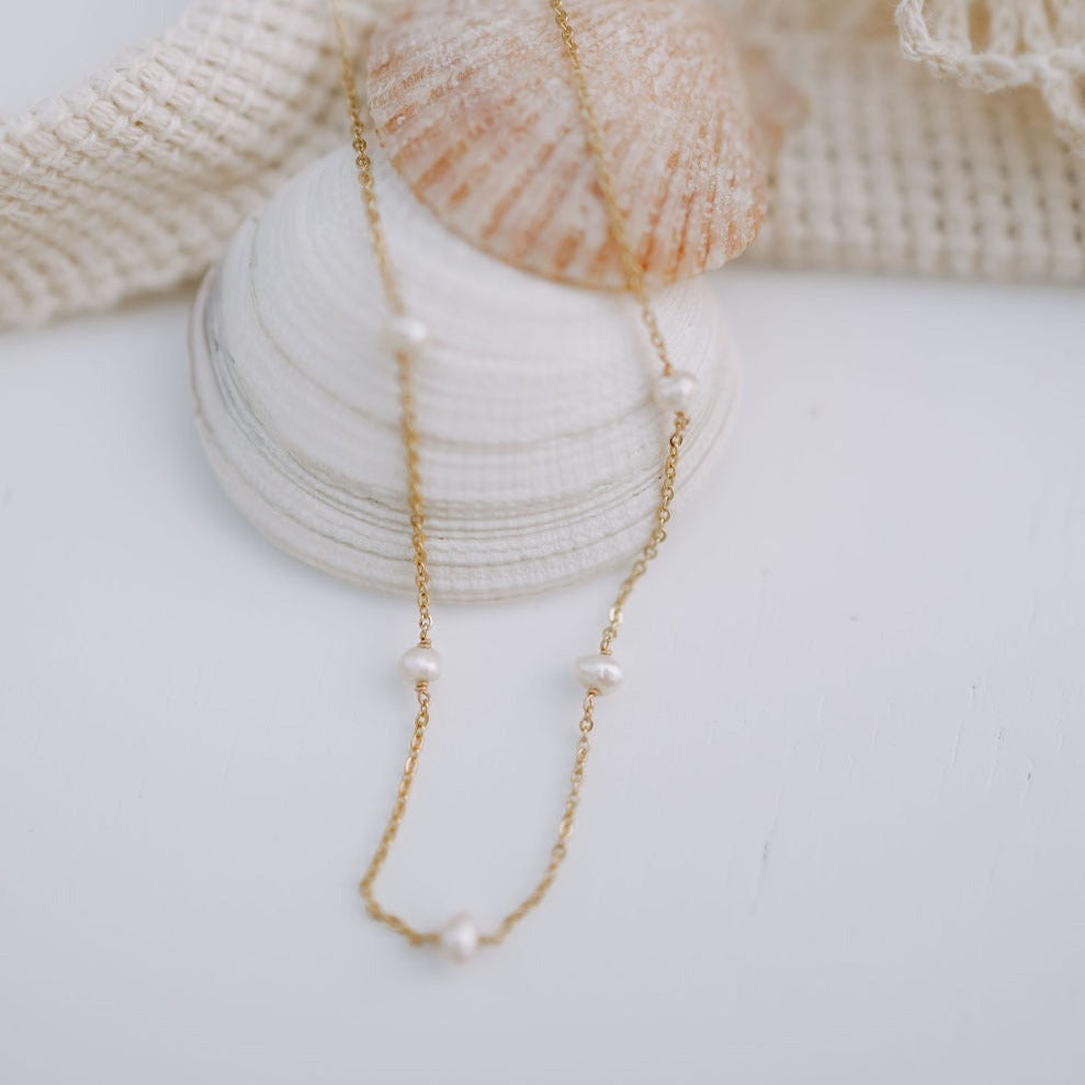 Malibu Pearl Necklace-AURA REGALIA 