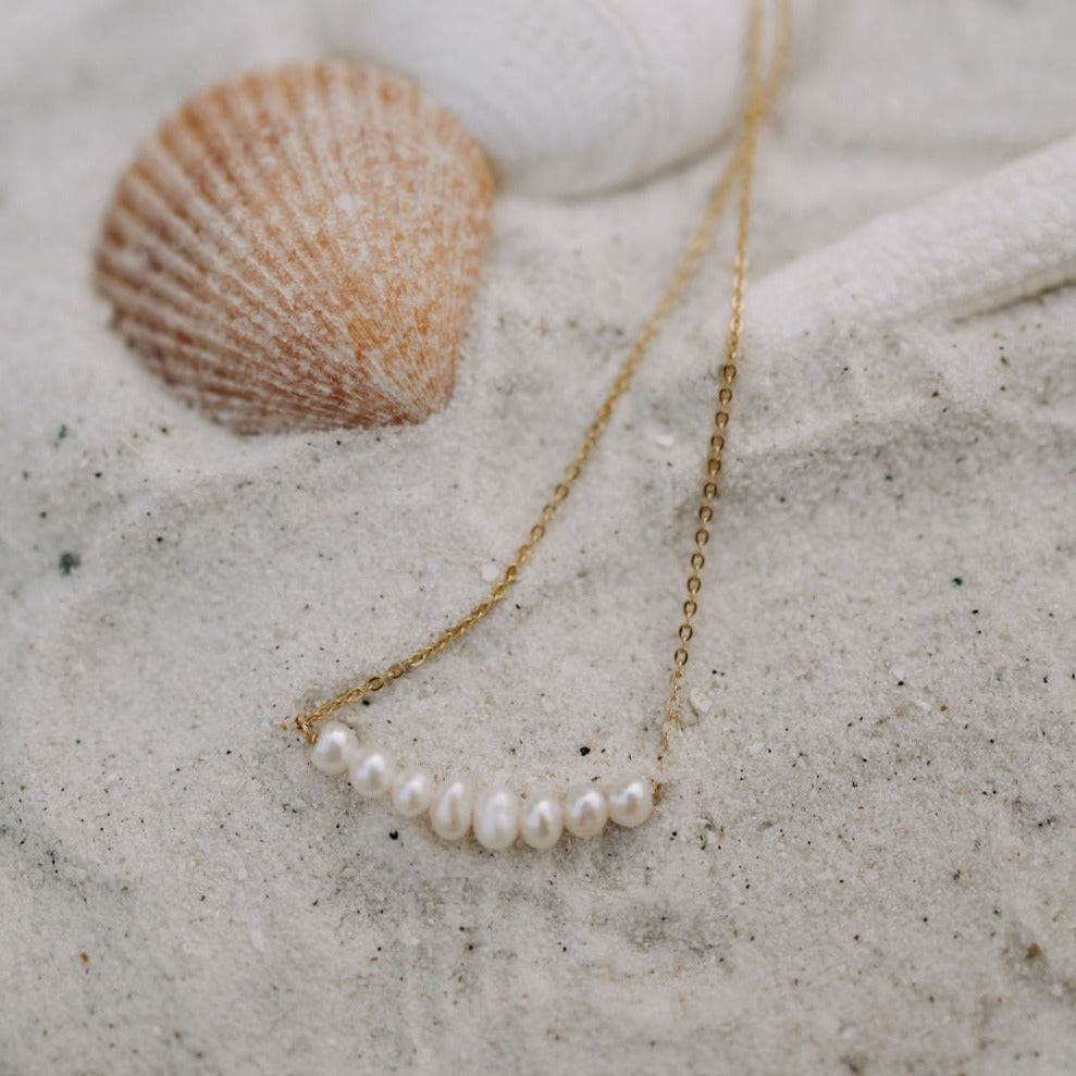 Oceanside Pearl Necklace-AURA REGALIA 