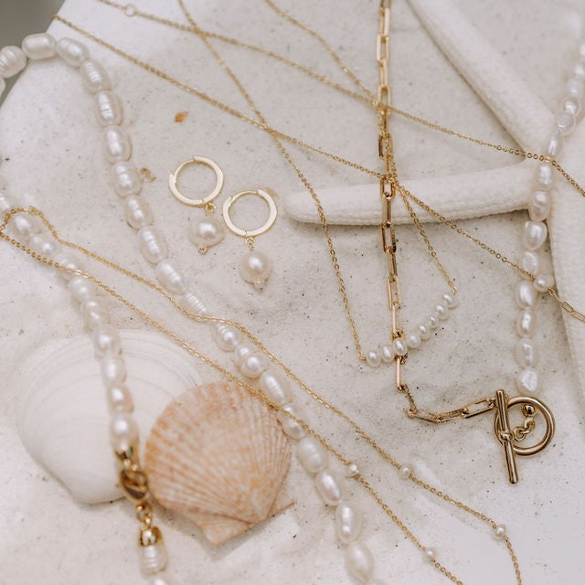 Bondi Pearl Earrings-AURA REGALIA 