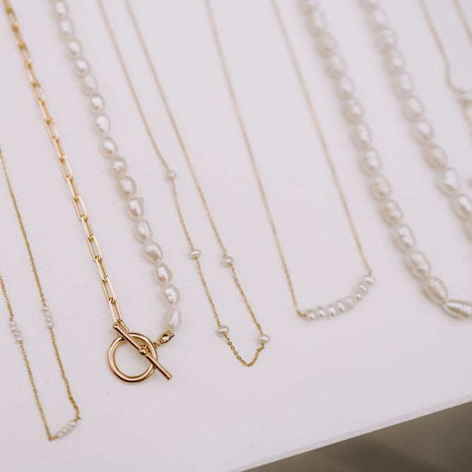 Oceanside Pearl Necklace-AURA REGALIA 