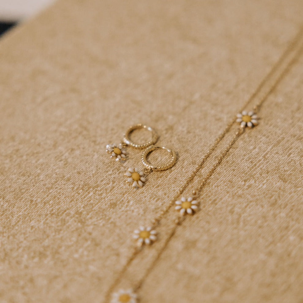 Carolina Daisy Hoops-AURA REGALIA 