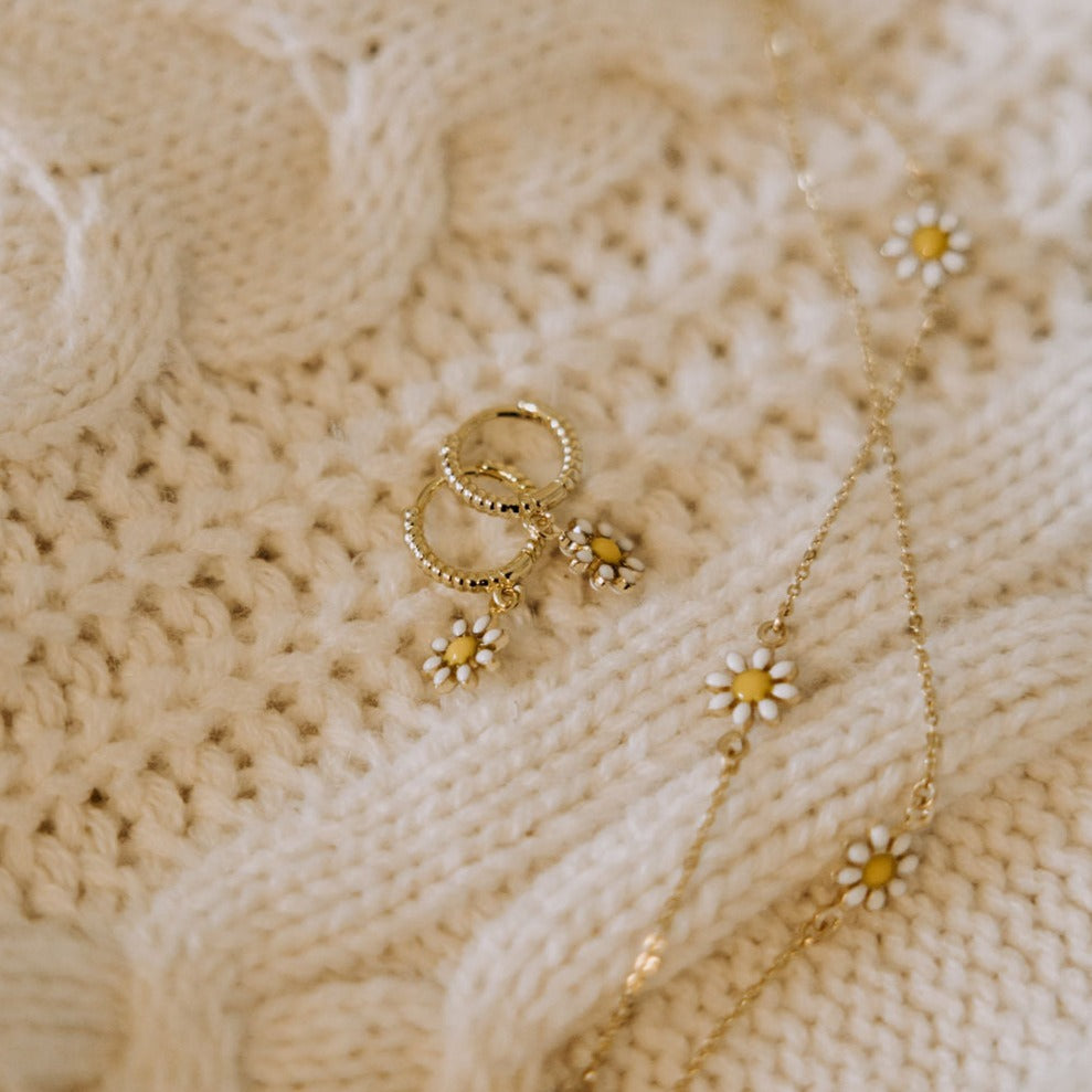 Carolina Daisy Hoops-AURA REGALIA 