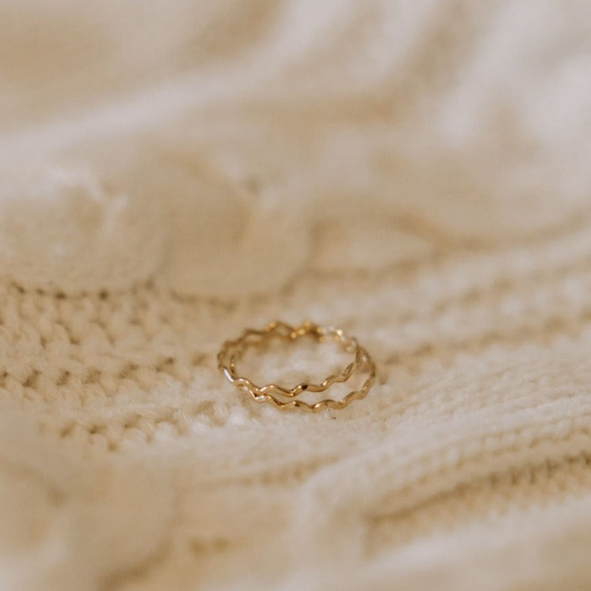 Stevie Gold Filled Wave Ring-AURA REGALIA 