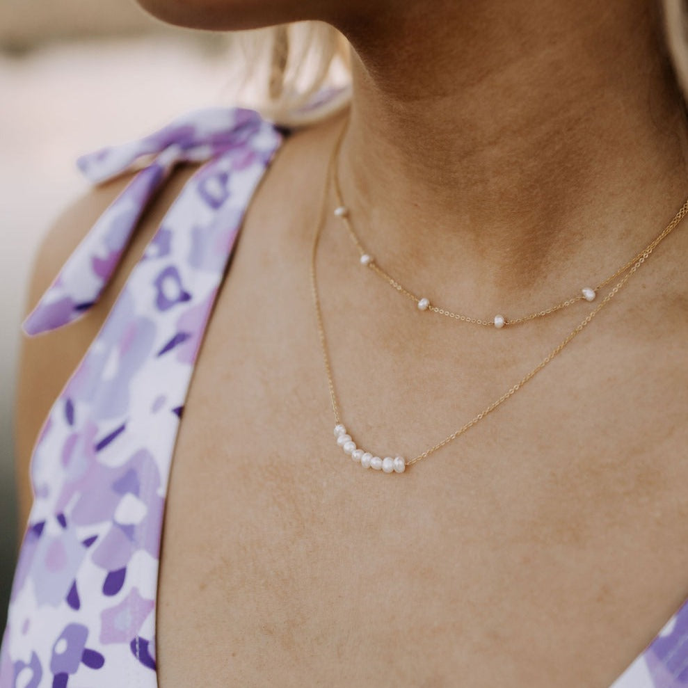 Malibu Pearl Necklace-AURA REGALIA 