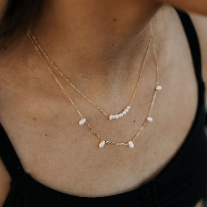 Oceanside Pearl Necklace-AURA REGALIA 