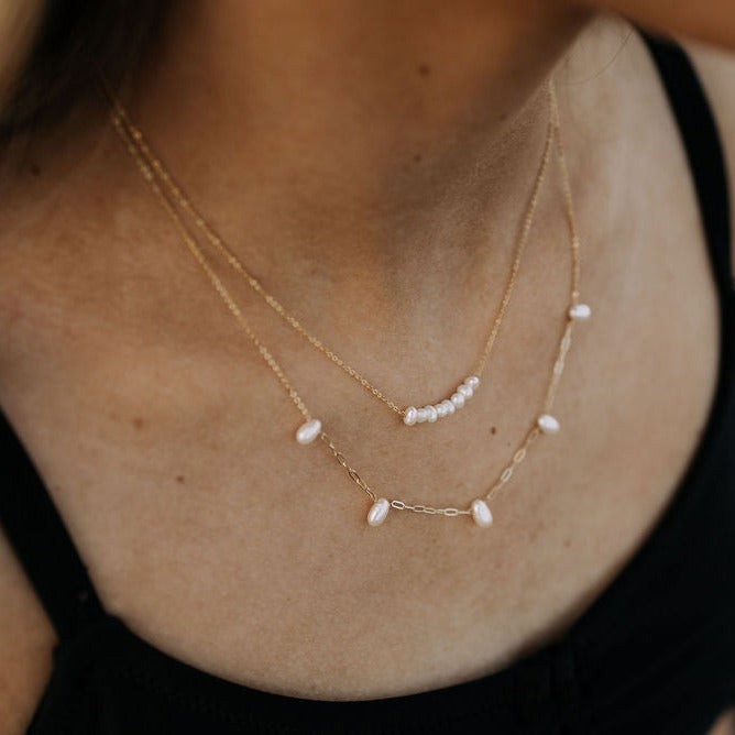 Adelaide Pearl Necklace-AURA REGALIA 
