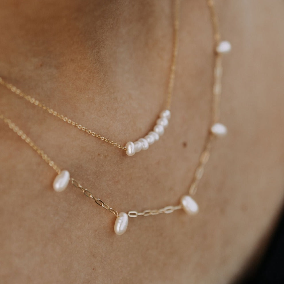 Oceanside Pearl Necklace-AURA REGALIA 