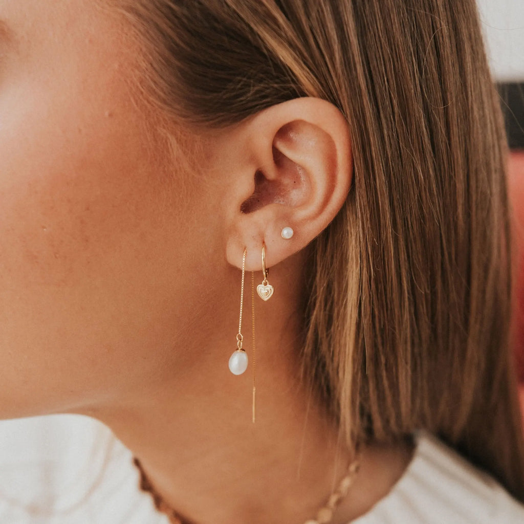Lovestruck Heart Hoops-AURA REGALIA 