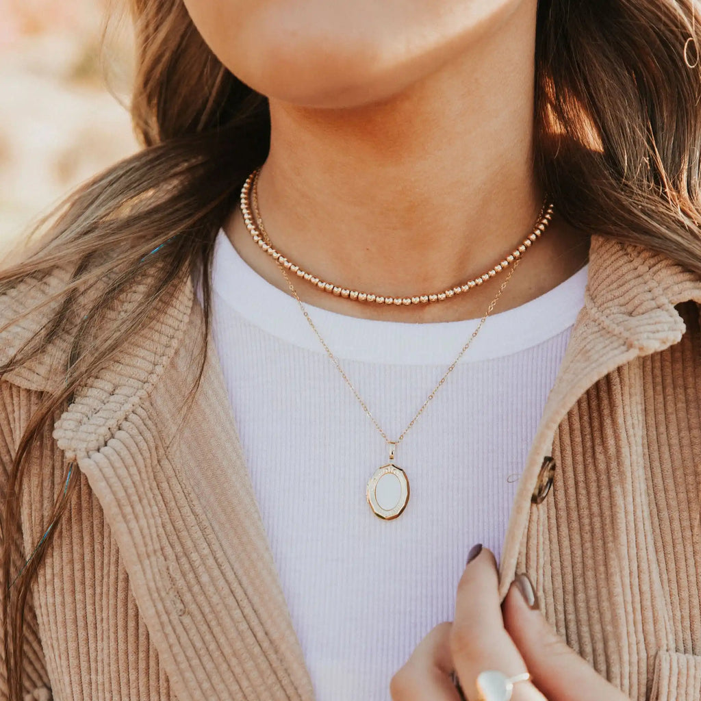 Isabelle Locket Necklace-AURA REGALIA 