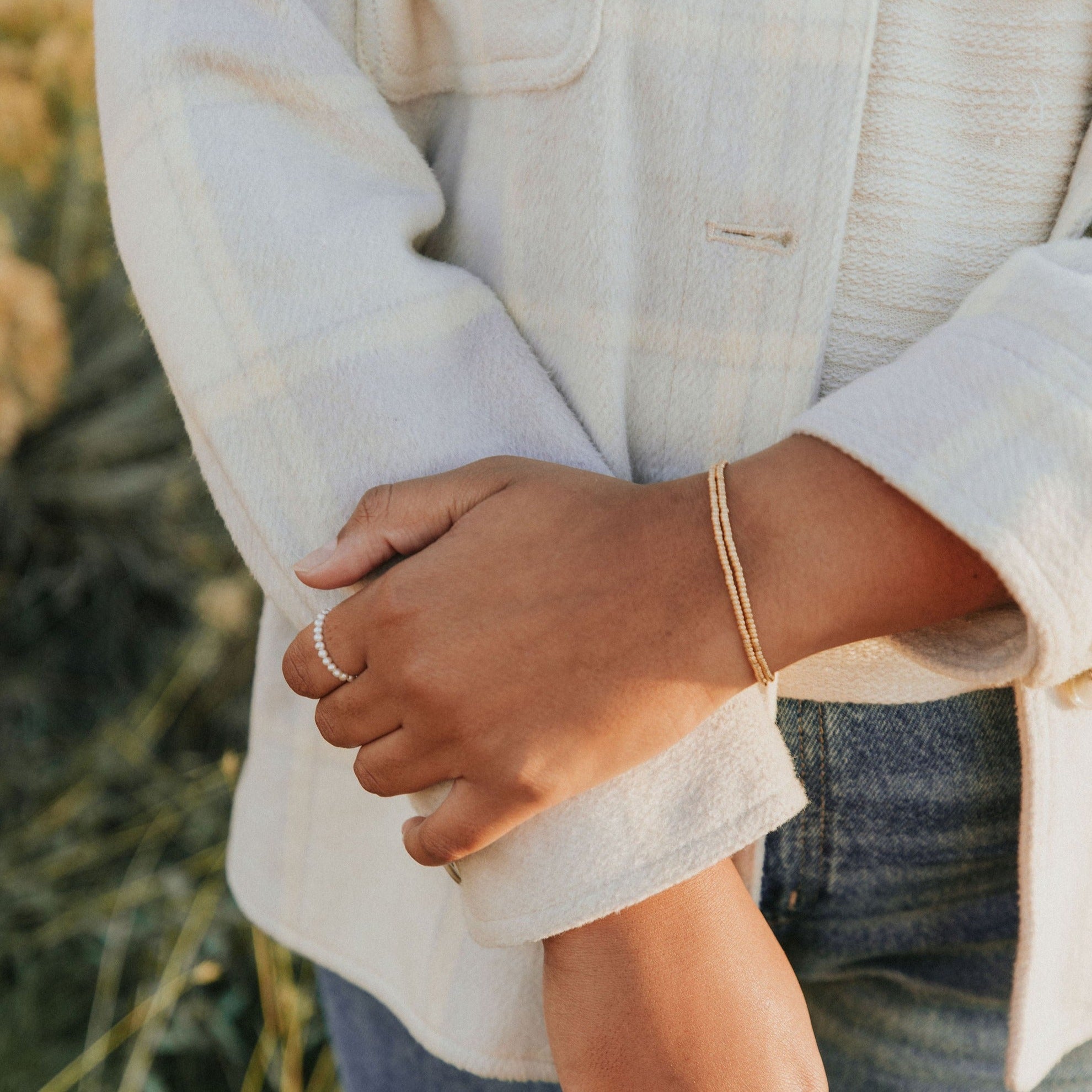 Staci Gold Filled Bead Bracelet-AURA REGALIA 