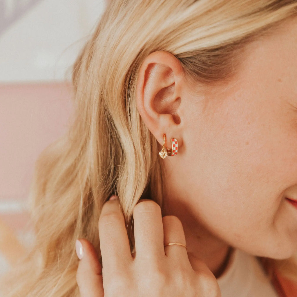 Lovestruck Heart Hoops-AURA REGALIA 