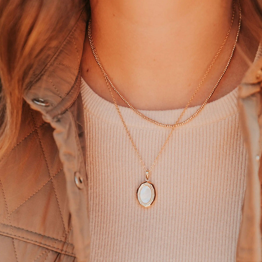 Isabelle Locket Necklace-AURA REGALIA 
