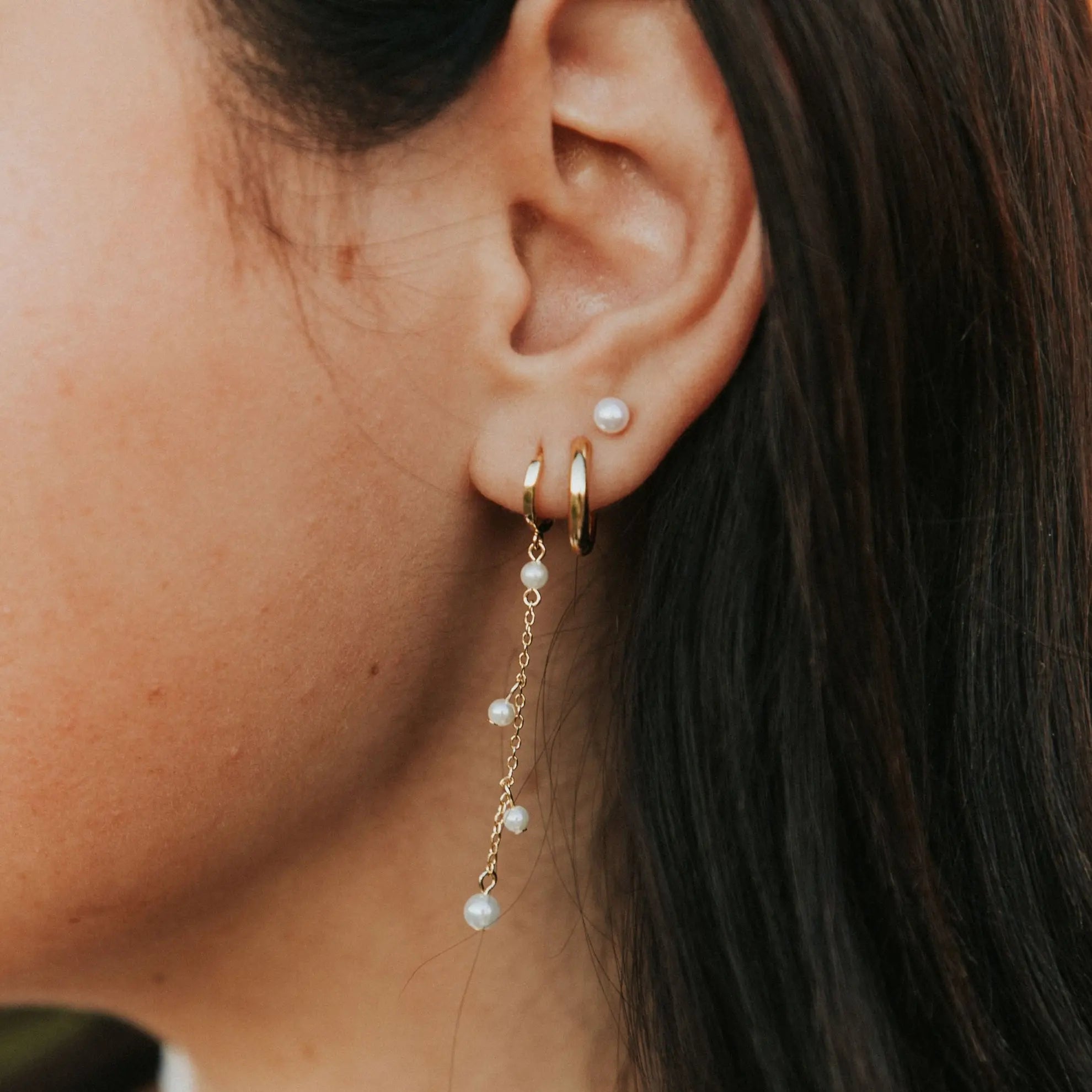 Sailor Pearl Studs-AURA REGALIA 