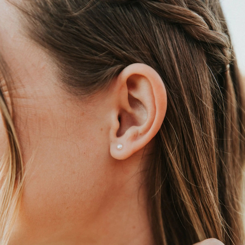 Sailor Pearl Studs-AURA REGALIA 