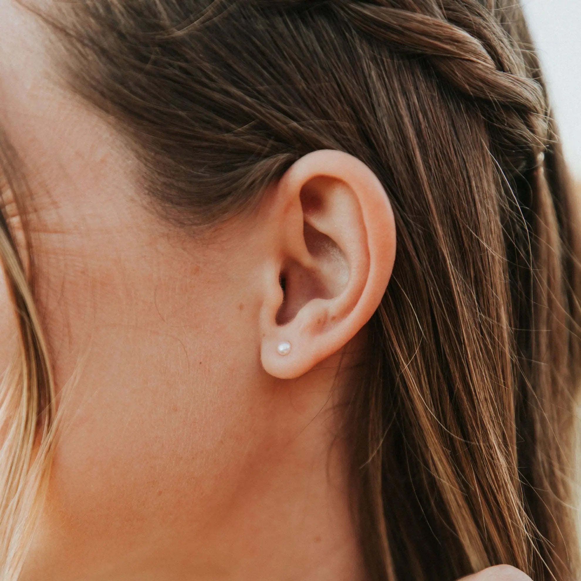 Sailor Pearl Studs-AURA REGALIA 