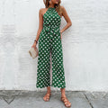 Loose Wide-leg Fashion Polka-dot Jumpsuit-AURA REGALIA 