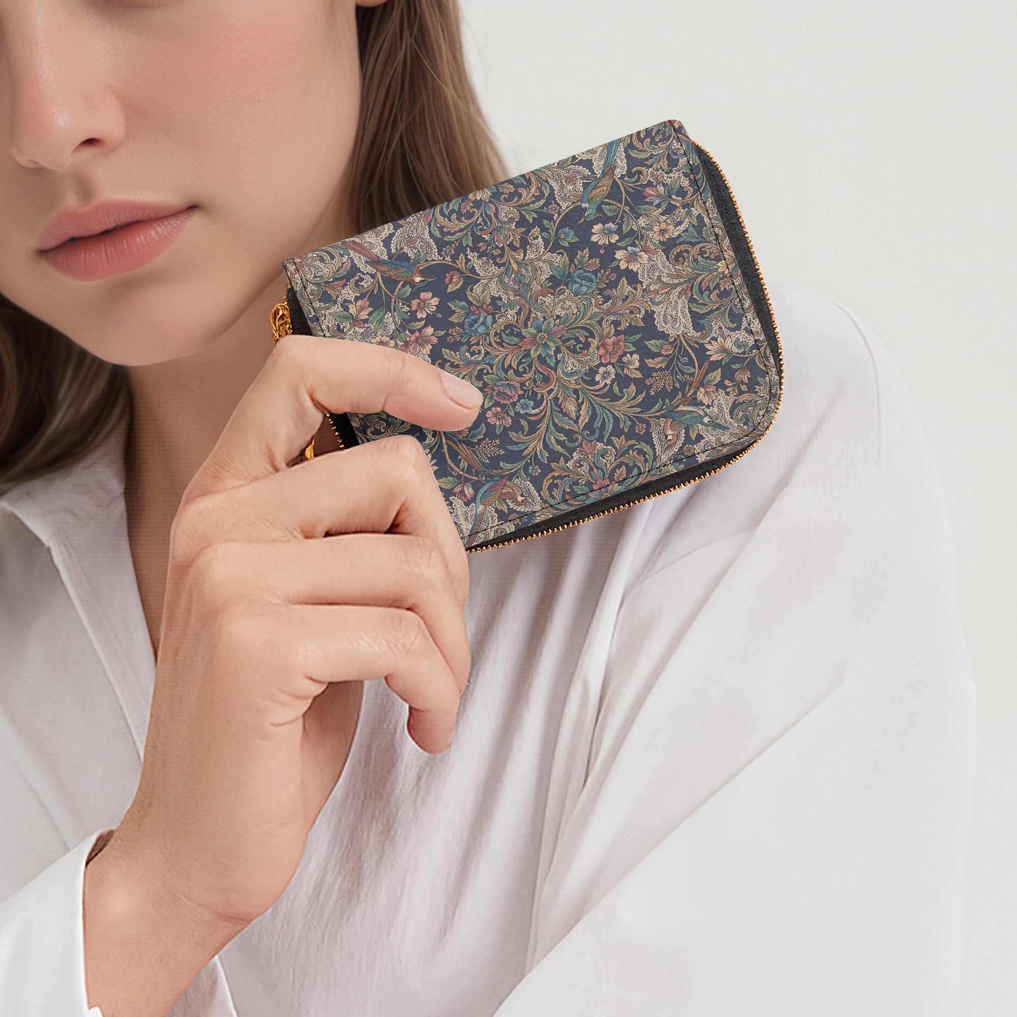 The Kensington Bifold Zipper Wallet | Aura Regalia-AURA REGALIA 