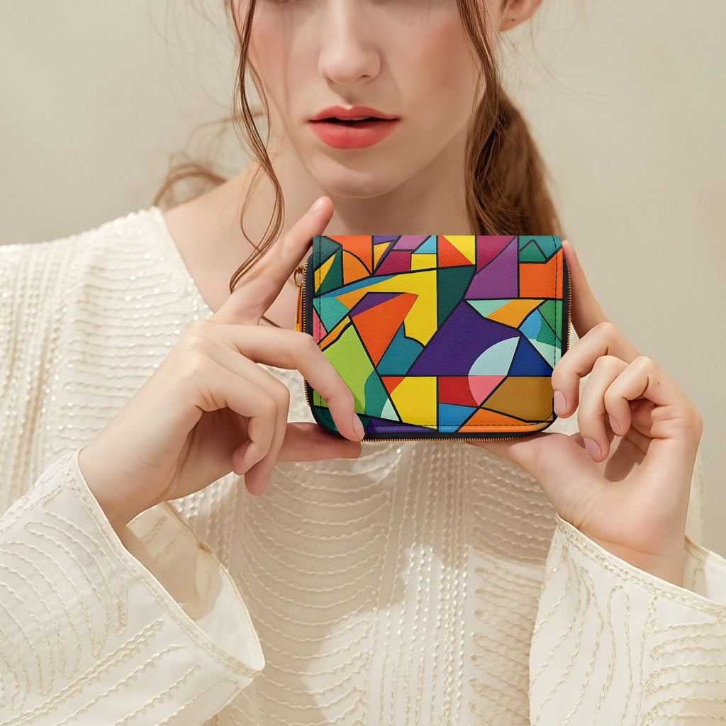 The Library Bifold Zipper Wallet | Aura Regalia-AURA REGALIA 