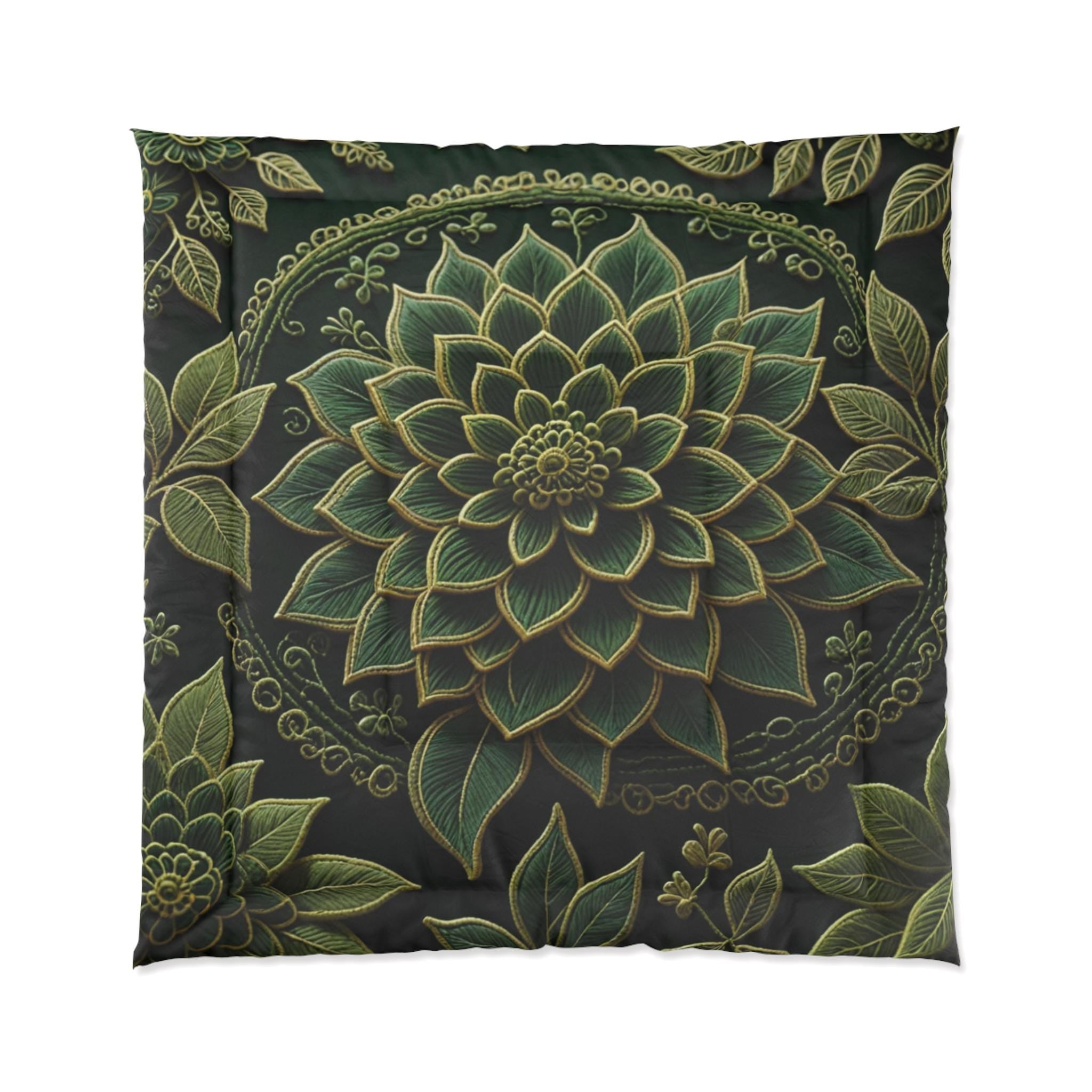 Green Mandala Comforter