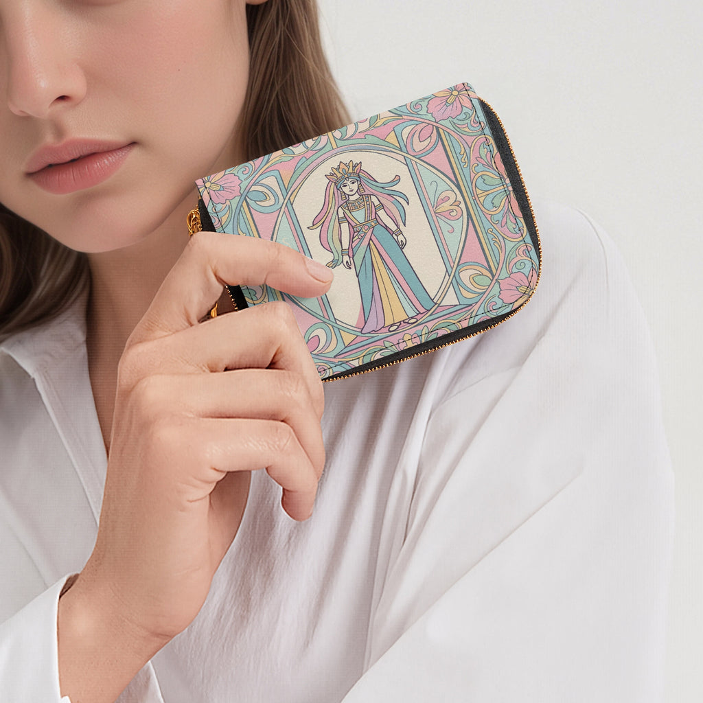 Queen Berenice Bifold Zipper Wallet | Aura Regalia-AURA REGALIA 