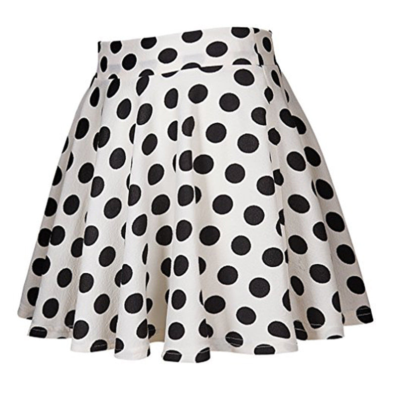 Summer Polka Dot Mini Skirt-AURA REGALIA 