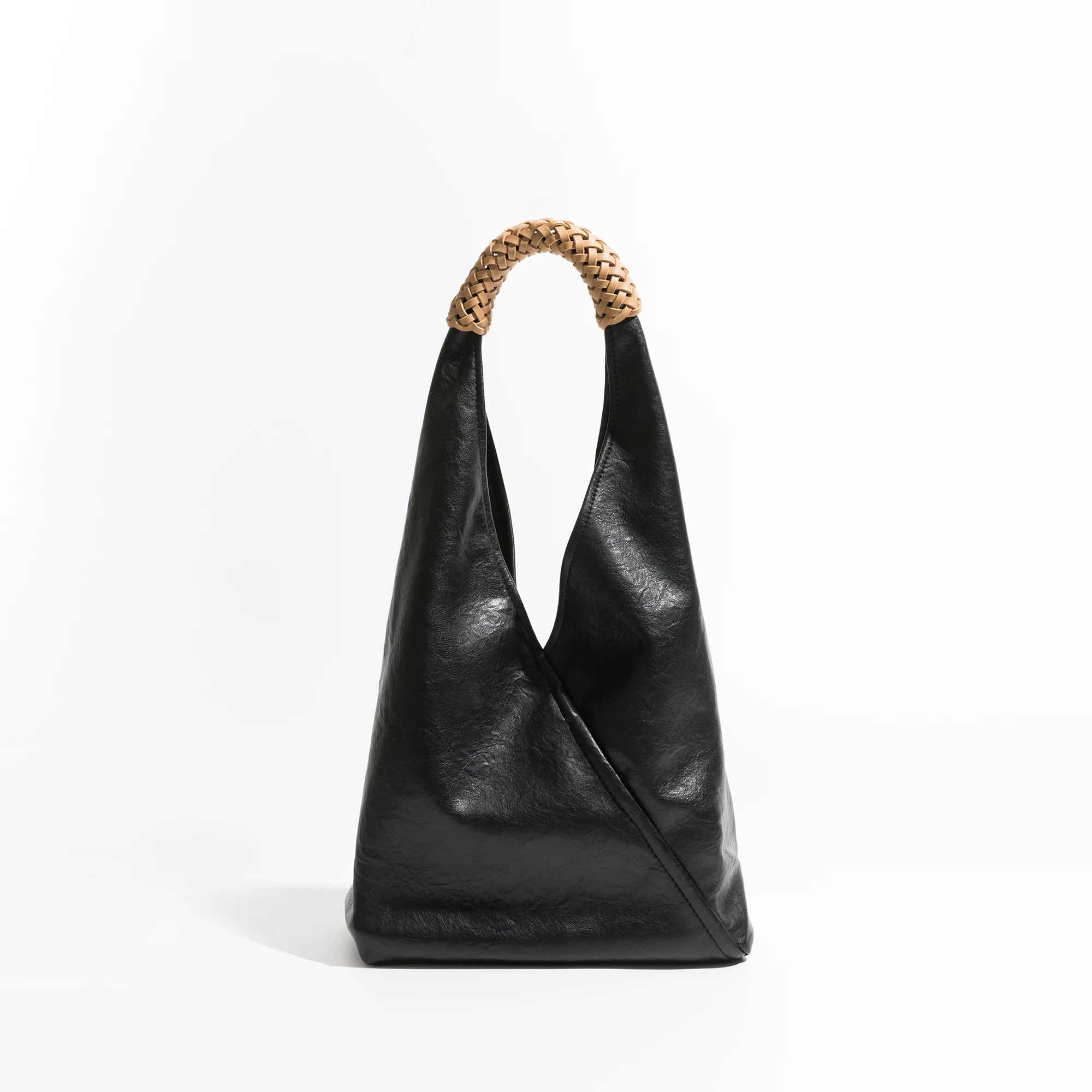 Triangle Hobo Purse Set for Women High Quality Vegant Leather Ladies Shoulder Bag Simple Brand Daily Tote Handbag