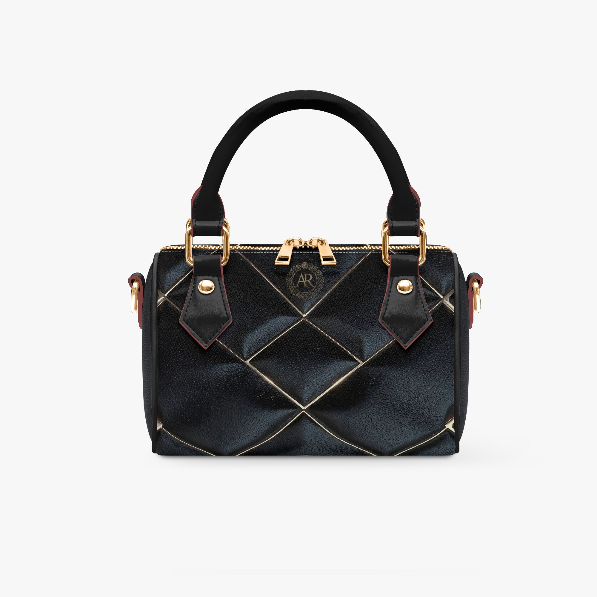 Regalia Starline Satchel – Art Deco Faux Leather Bag-AURA REGALIA 