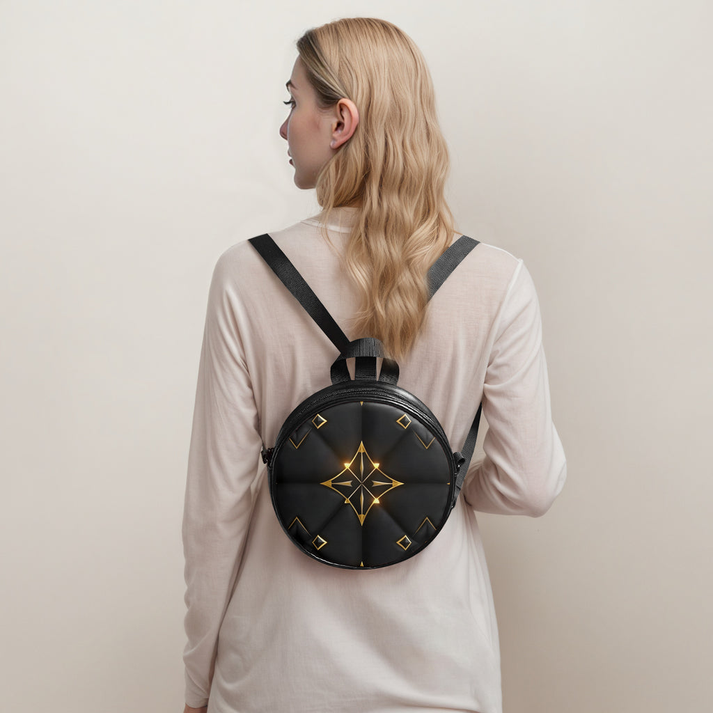 Noir Orbit Mini Backpack – Art Deco Capsule | Aura Regalia-AURA REGALIA 