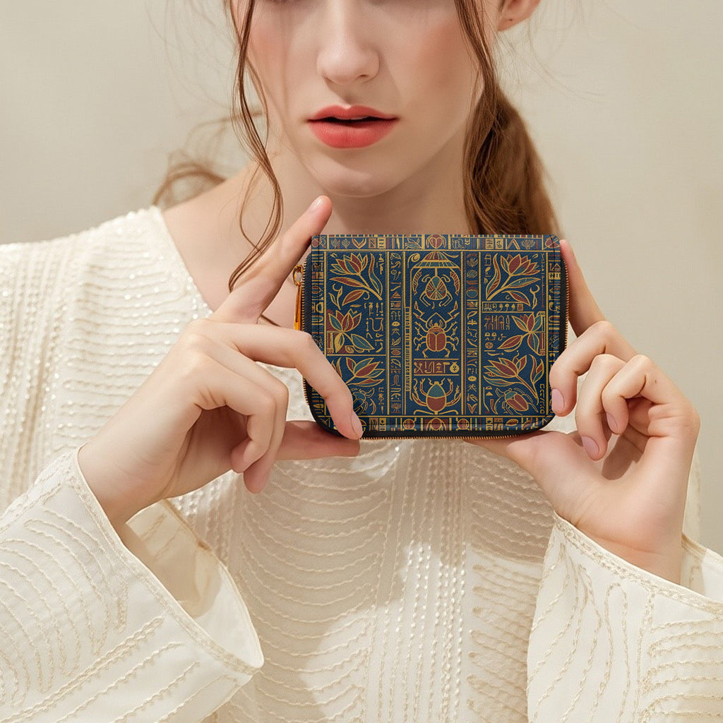 Cleopatra Bifold Zipper Wallet | Aura Regalia-AURA REGALIA 