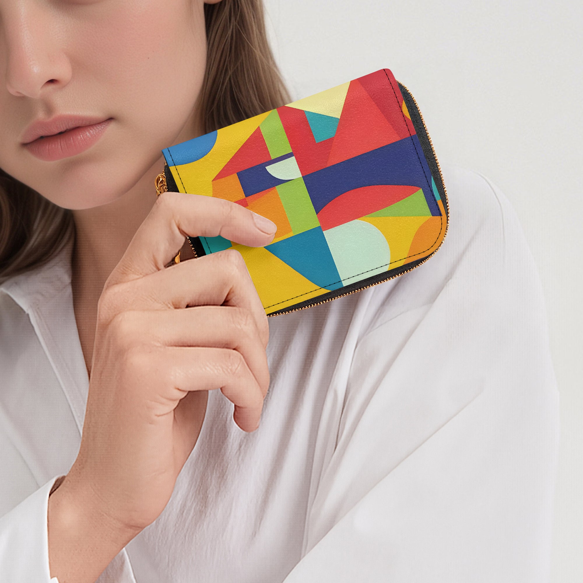 Bright Colors Bifold Zipper Wallet | Aura Regalia-AURA REGALIA 
