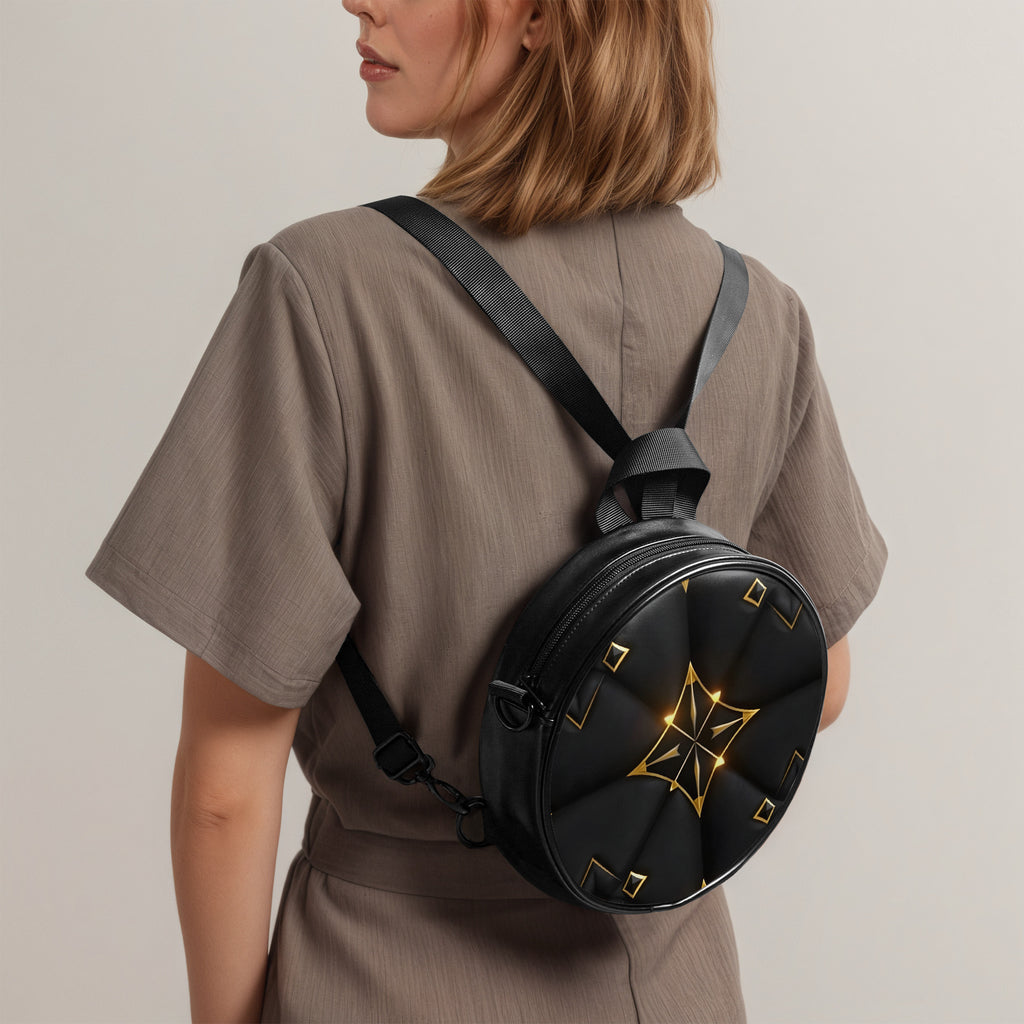 Noir Orbit Mini Backpack – Art Deco Capsule | Aura Regalia-AURA REGALIA 