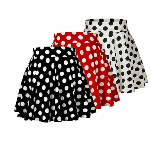 Summer Polka Dot Mini Skirt-AURA REGALIA 