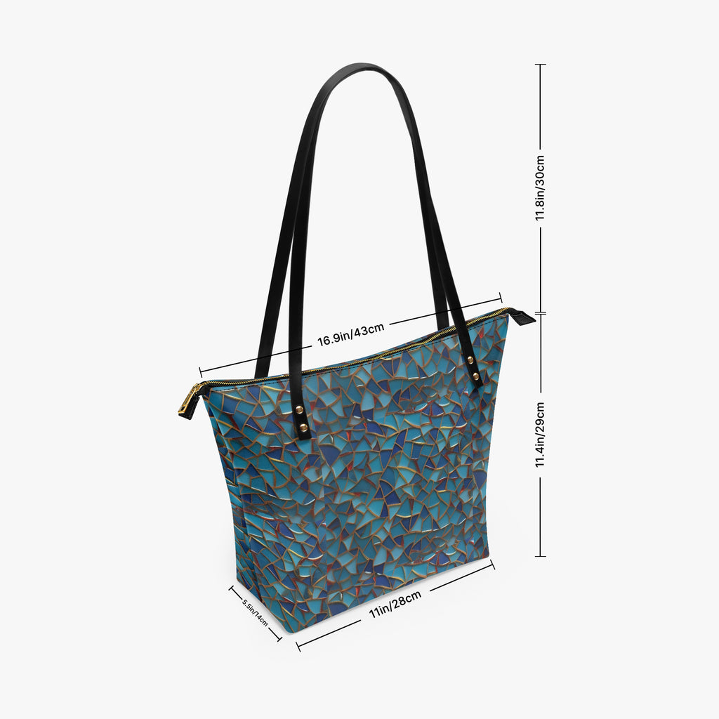 Stained Glass Roomy PU Tote Bag | Aura Regalia-AURA REGALIA 