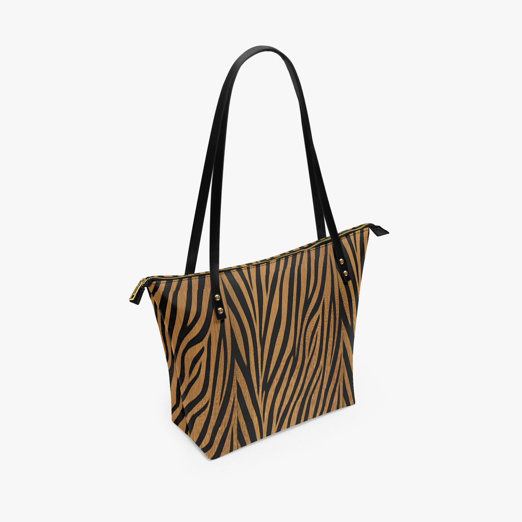 Aura Regalia | Animal Print Roomy PU Tote Bag-AURA REGALIA 