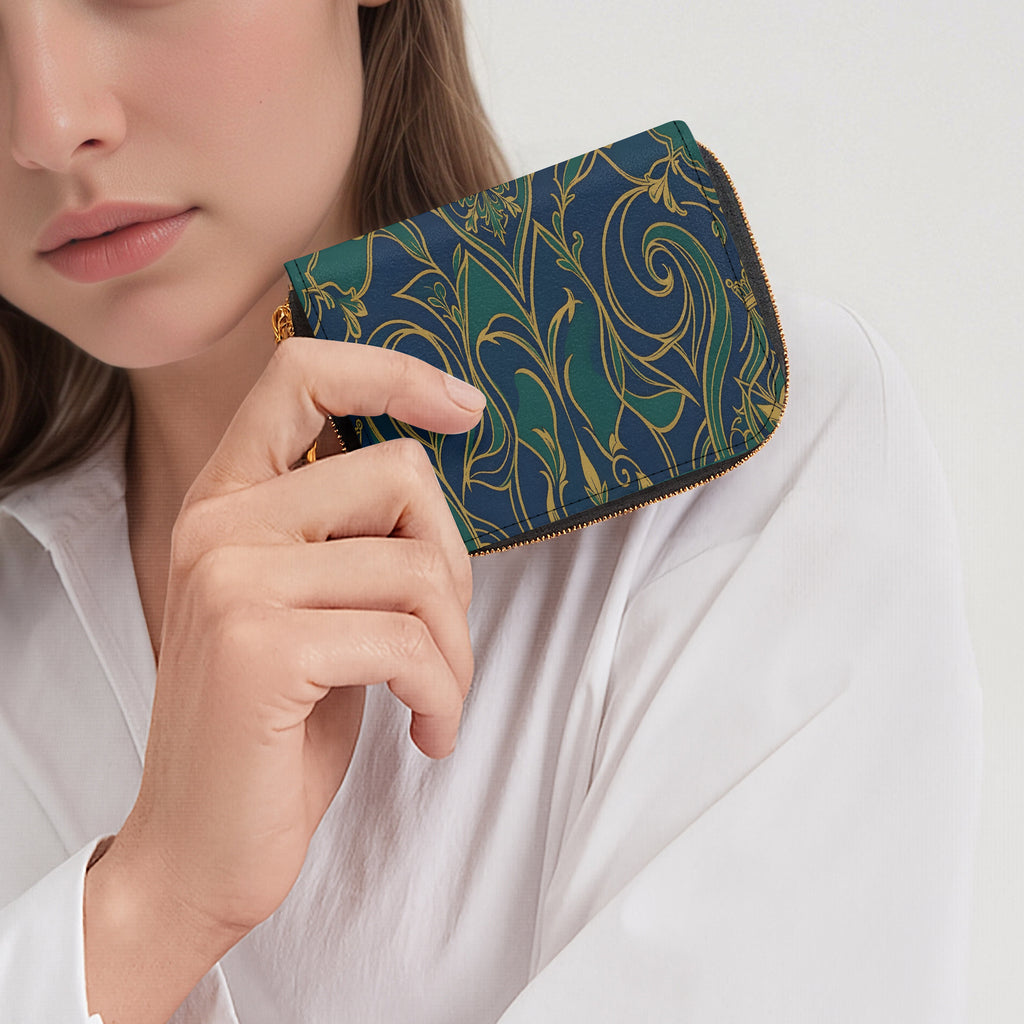 Queen Victoria in the Woods Bifold Zipper Wallet | Aura Regalia-AURA REGALIA 