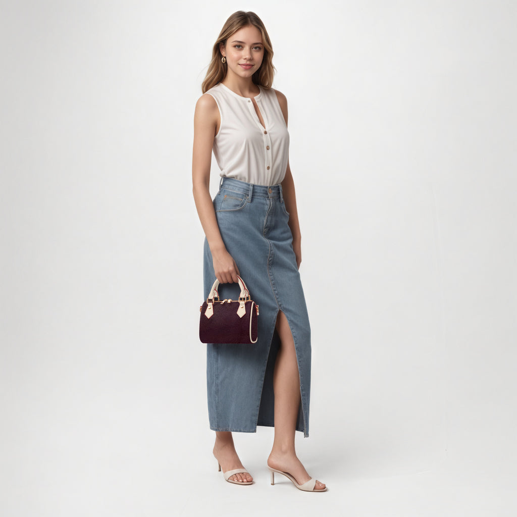 Dark Brown Chic Crossbody Bag | Aura Regalia-AURA REGALIA 