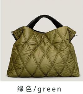 Down Nylon Padded Big Tote Bags Women's Rhombus Lattice Large-capacity