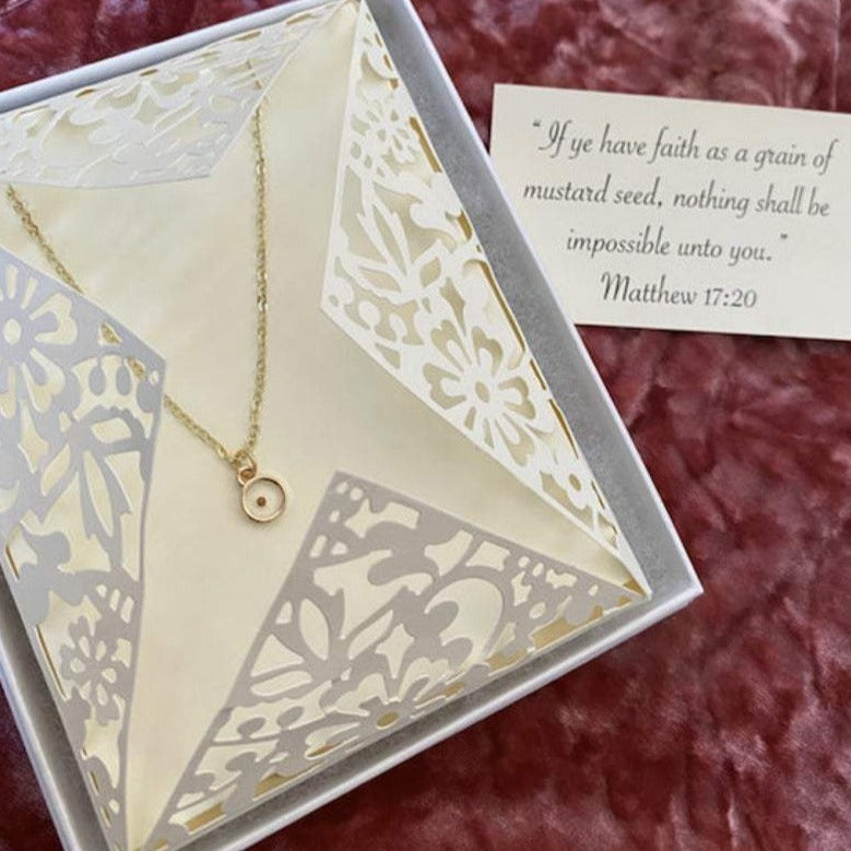 Mustard Seed Faith Necklace-AURA REGALIA 