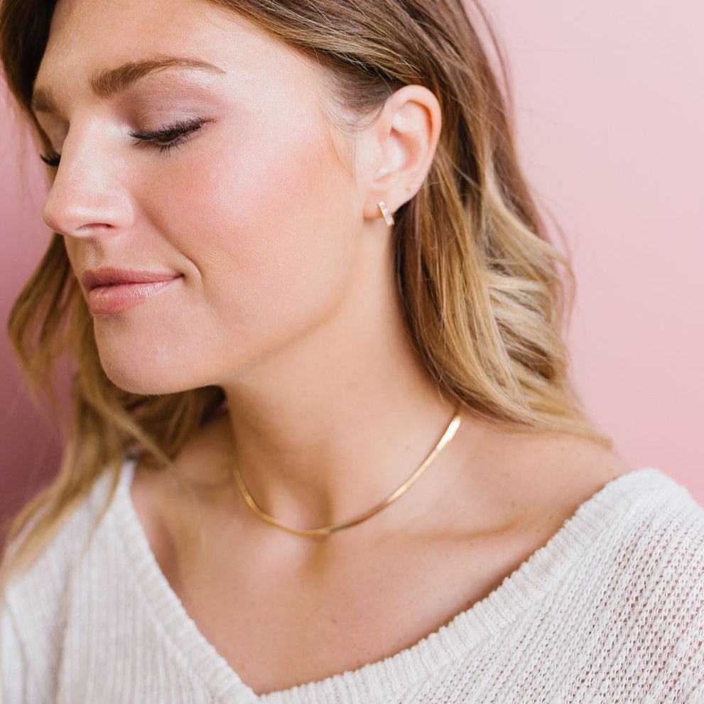 Jade Herringbone Necklace-AURA REGALIA 