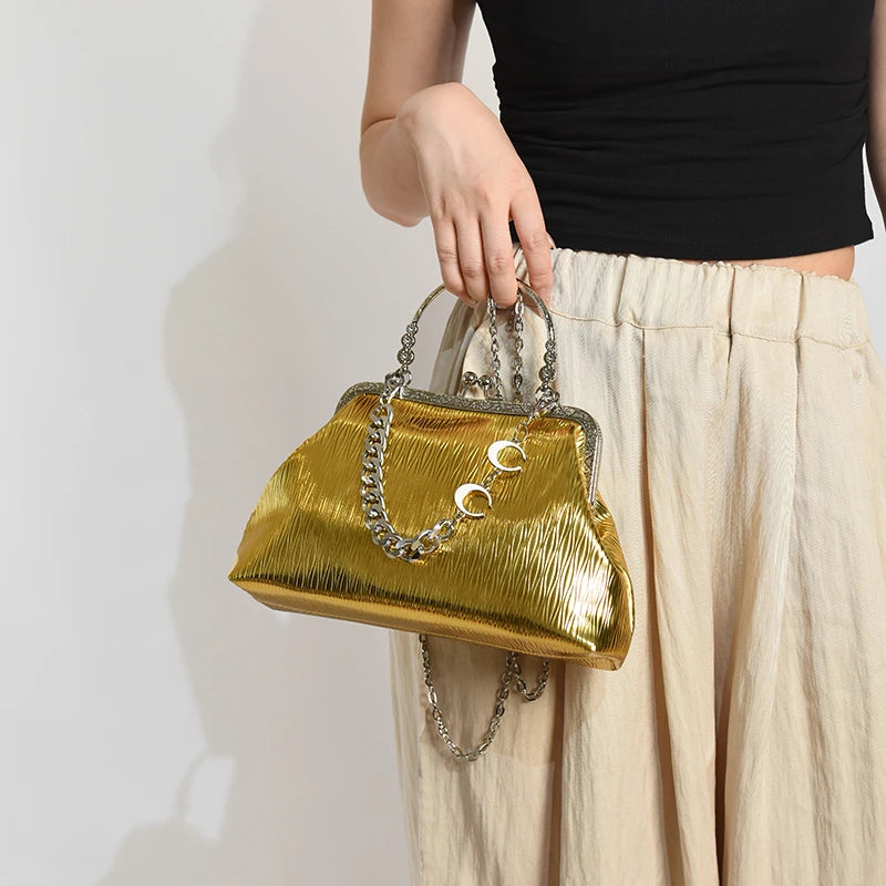 Small Crossbody Shiny Metallic Bag