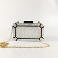 Solid Pearl White Mini Crossbody Bag Chain Clutch Purse